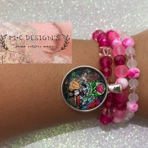 Handmade Beauty and the beast bracelet set